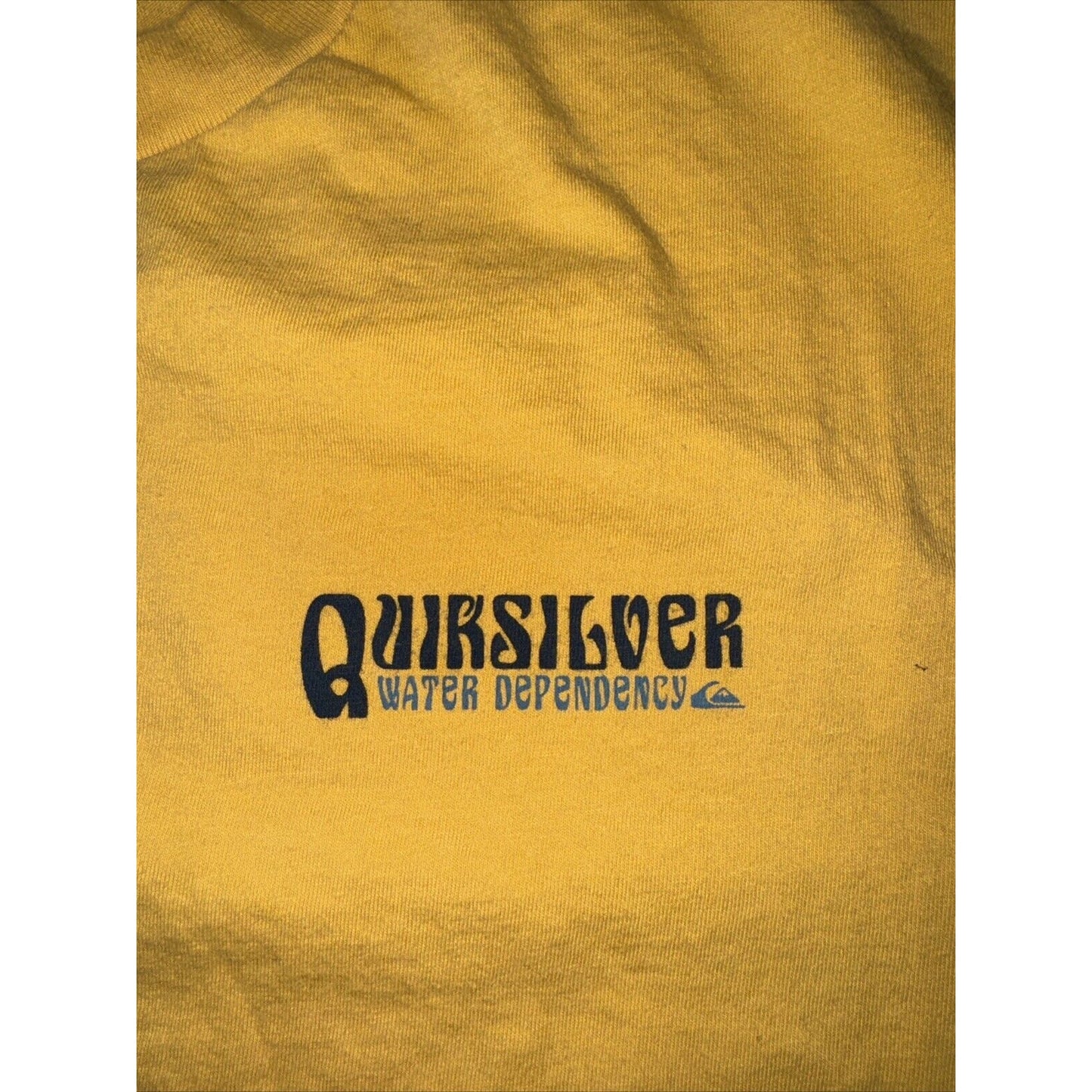 Quicksilver Water Dependency T-Shirt Yellow Medium 18x25.5