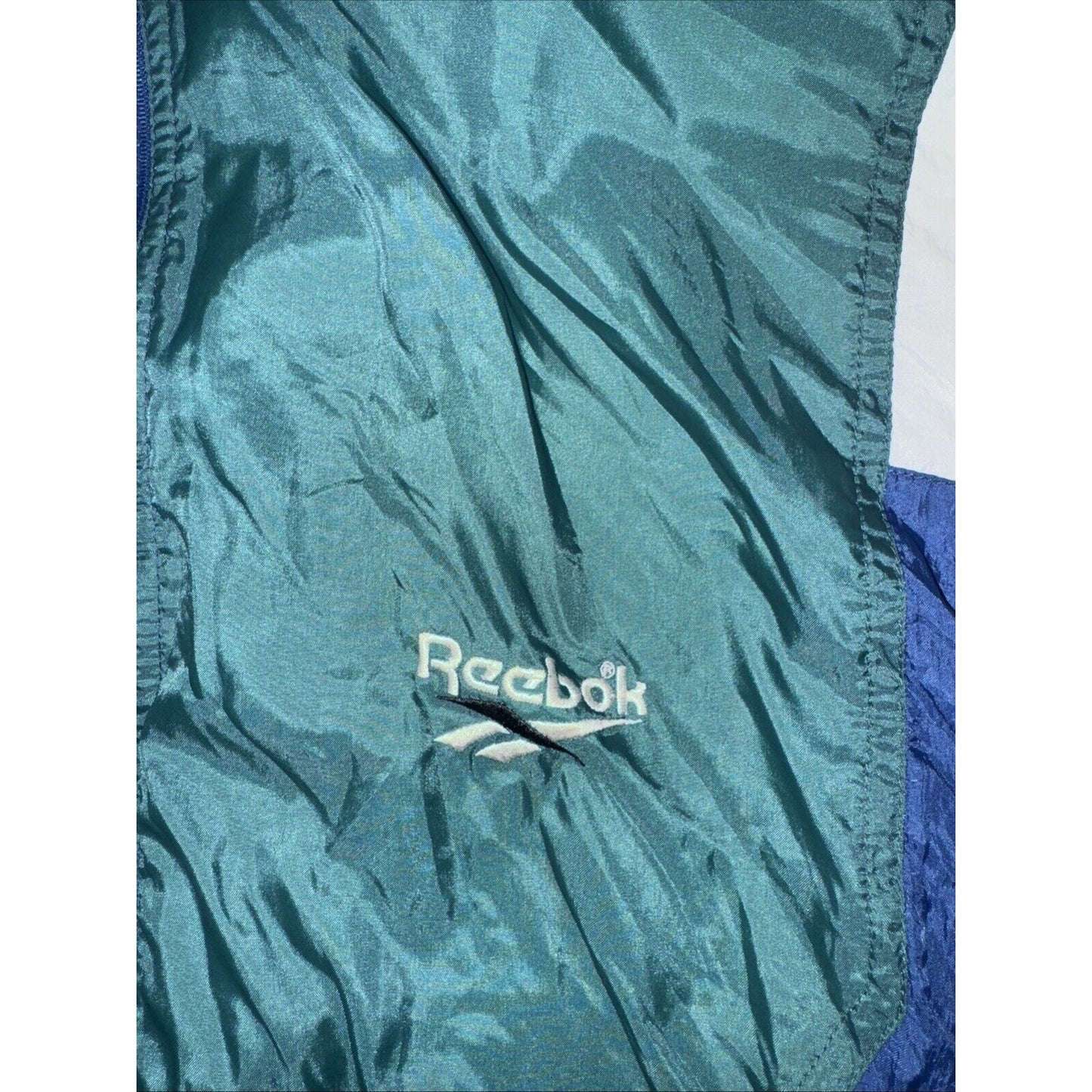 Vintage Reebok Windbreaker Jacket Multicolored Blue/Green XL 28x26