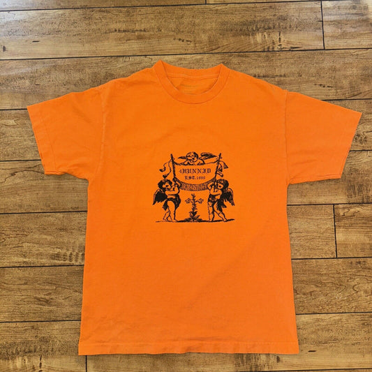 4 Hunnid Angels T-Shirt Orange Medium 19x25.5