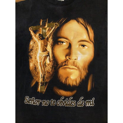 Vintage Rock Revolution Jesus T-Shirt Black Large 20x27.5