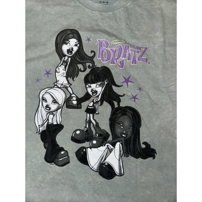 Bratz Dolls Cropped T-Shirt Medium 18x19.5 Green Y2K