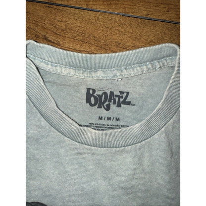 Bratz Dolls Cropped T-Shirt Medium 18x19.5 Green Y2K